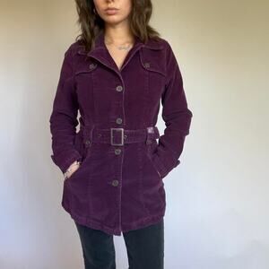 Samuel & Kevin Purple Corduroy Trench Coat